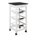 CARRELLO 3 CESTI BIANCO C/TOP NERO (2pz)